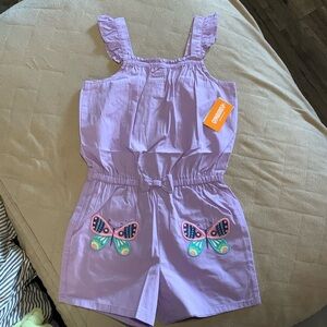 Purple Gymboree Romper with Butterflies